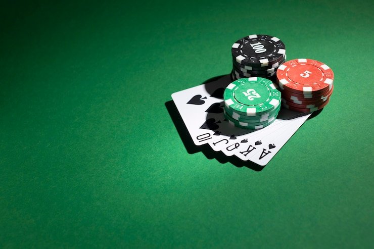 Meja Caribbean Stud Poker dengan dealer langsung di wisdom77